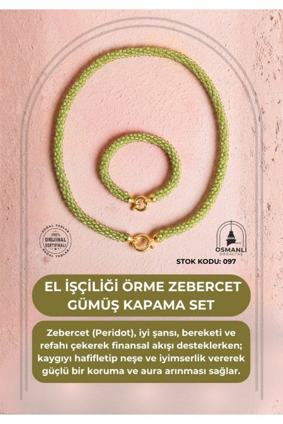 El İşçiliği Örme Zebercet Gümüş Kapama Set (SK:097)