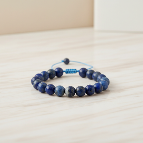Lapis Lazuli 8mm Merdiven Kapama Doğal Taş Bileklik