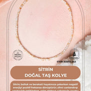 Sertifikalı Sitrin Doğal Taş Kolye (SK:243)