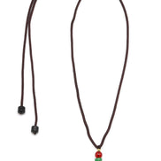 Damla Kehribar Siyah İpli Kolye – 17 × 27 mm | 41 cm | 4,8 gr