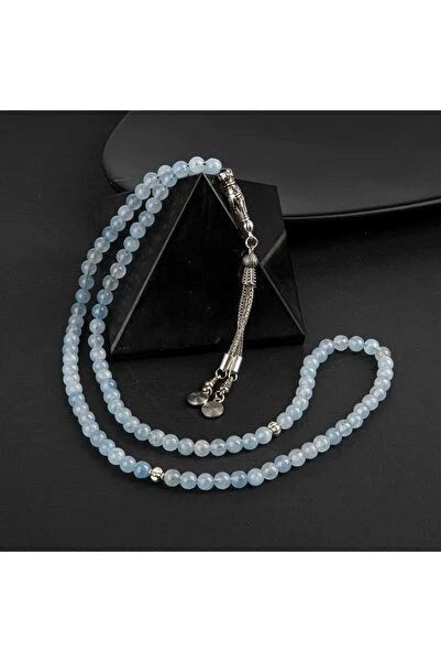 Akuamarin Doğal Taş Tesbih 99luk - 6mm