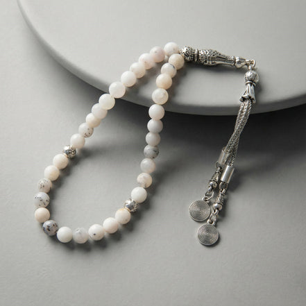 Süt Opal Doğal Taş Tesbih – 33’lük / 6 mm