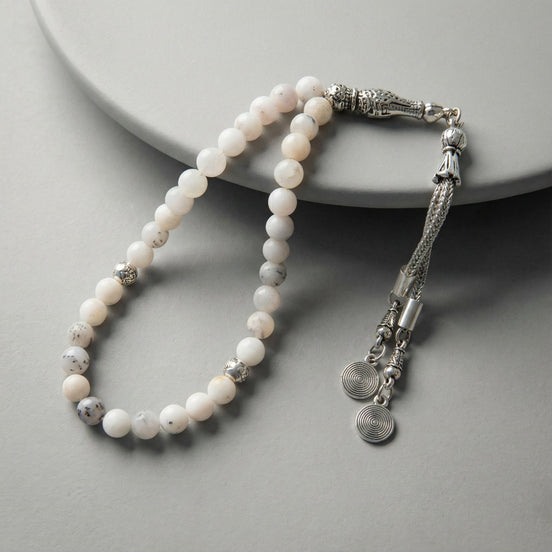 Süt Opal Doğal Taş Tesbih – 33’lük / 6 mm