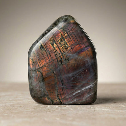 Labradorit Doğal Taş Parça – 752,4 gr | 9 × 11 cm
