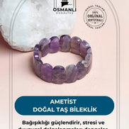 Ametist Doğal Taş Geniş Kesim Roleks Bileklik