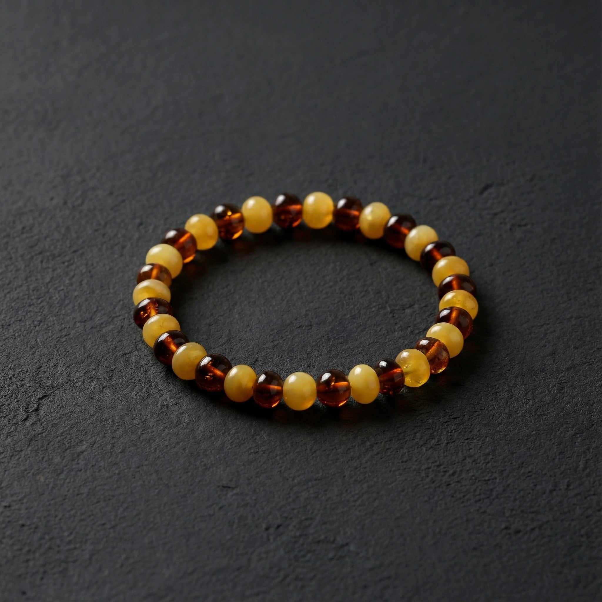 Sertifikalı Damla Kehribar Bileklik – 6 mm