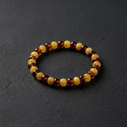 Sertifikalı Damla Kehribar Bileklik – 6 mm