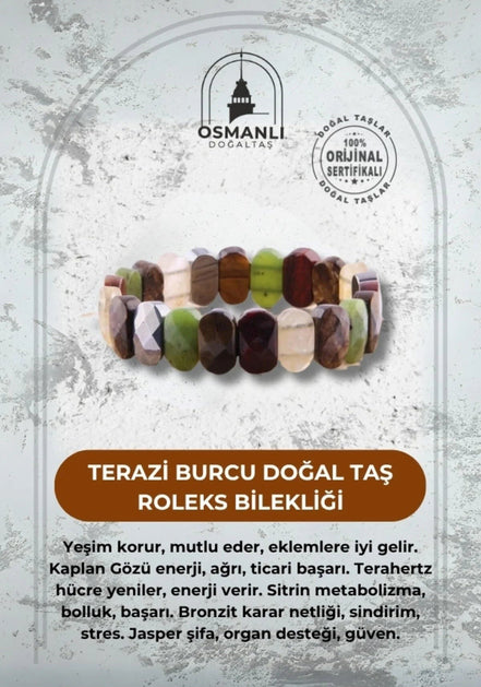 Terazi Burcu Roleks Doğal Taş Bileklik (SK:347)