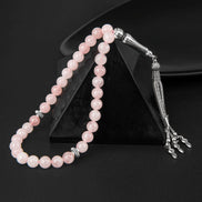 Pembe Kuvars (Gül Kuvars) Doğal Taş Tesbih – 33’lük / 8 mm