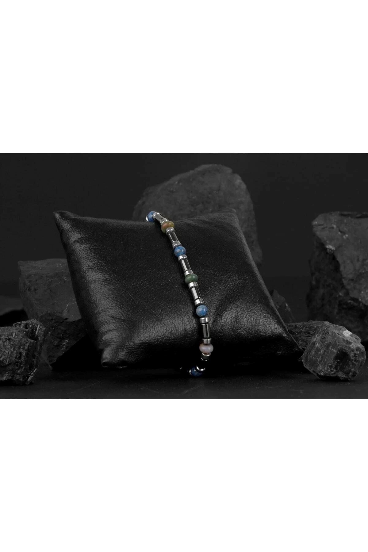 Hint Akik-Lapis Lazuli-Hematit Doğal Taş Bileklik