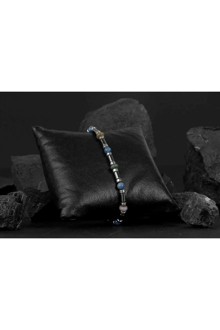 Hint Akik-Lapis Lazuli-Hematit Doğal Taş Bileklik