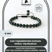 Kan Taşı 6mm Merdiven Kapama Doğal Taş Bileklik