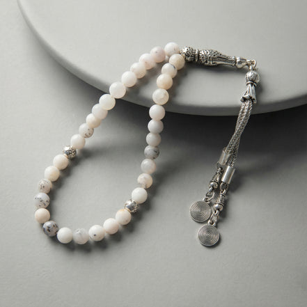 Süt Opal Doğal Taş Tesbih – 33’lük / 6 mm