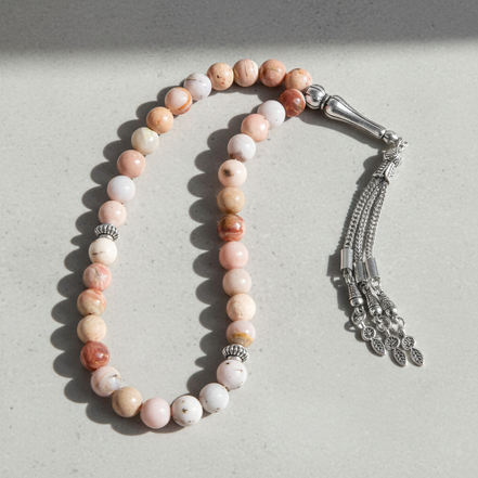 Opal Pembe Doğal Taş Tesbih – 33’lük / 8 mm