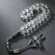 Kristal Kuvars Doğal Taş Tesbih – 8 mm Küre Kesim