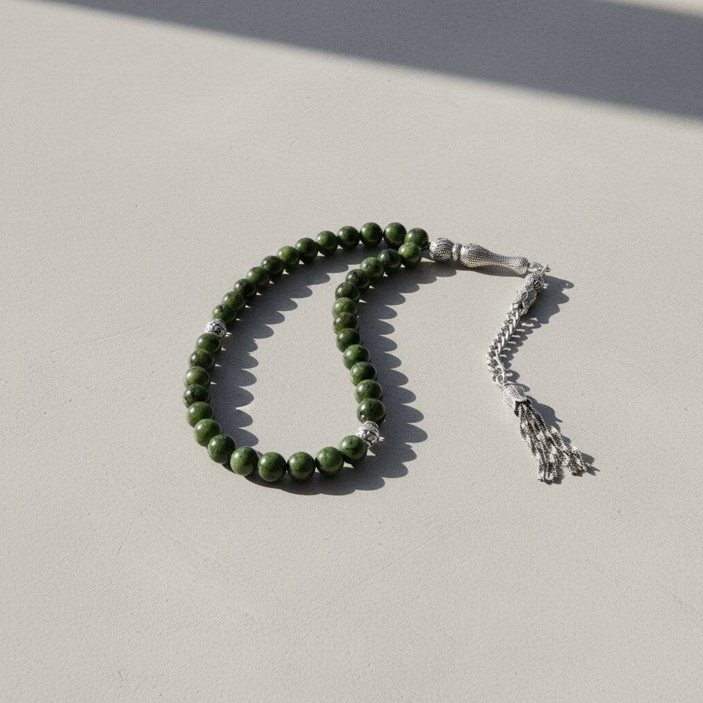 Yeşim Doğal Taş Tesbih – 33’lük / 8 mm