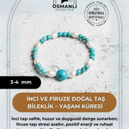 MuhammedMasumCo İnci ve Firuze Doğal Taş Bileklik – Dişil Enerji