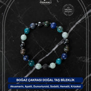 Boğaz Çakrası Doğal Taş Bileklik