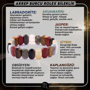 Akrep Burcu Rolex Doğal Taş Bileklik (SK:345)