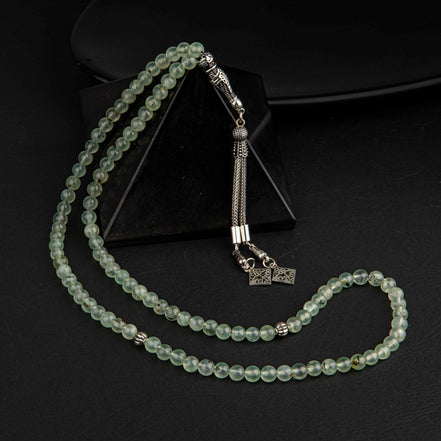 Prehnit Doğal Taş Tesbih 99’luk – 6mm El İşçiliği