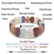 Hakiki Orijinal Pembe Kuvars Ametist Sitrin Akuamarin Jasper Güneş Taşı Ay Taşı Doğal Taş Rolex Misinalı Bileklik