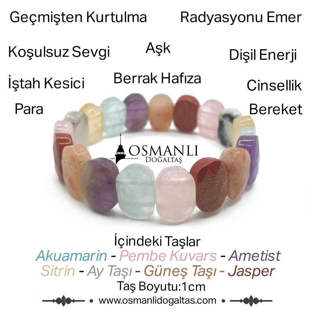 Hakiki Orijinal Pembe Kuvars Ametist Sitrin Akuamarin Jasper Güneş Taşı Ay Taşı Doğal Taş Rolex Misinalı Bileklik