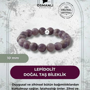 Lepidolit 10mm Doğal Taş Bileklik