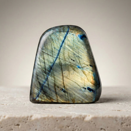 Labradorit Doğal Taş Parça – 1603,5 gr | 11,5 × 12 cm