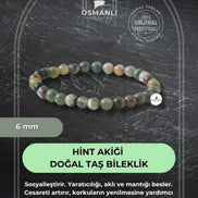 Hint Akiği 6mm Doğal Taş Bileklik