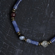 Lapis, Sodalit ve Bronzit Aslan Burcu Bileklik