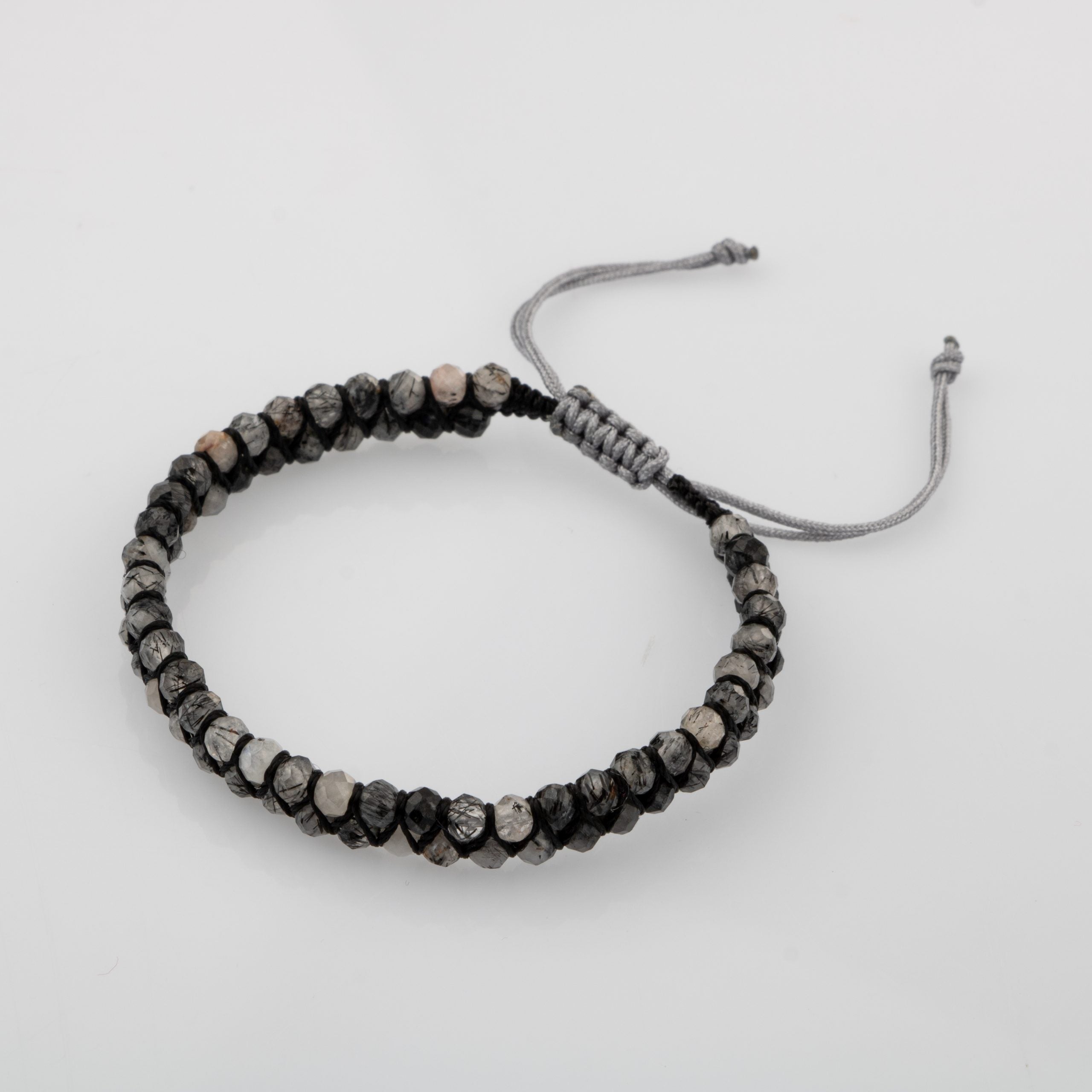 Rutilli Kuvars 3-4 mm Çift Sıra Doğal Taş Bileklik – Unisex El İşçiliği