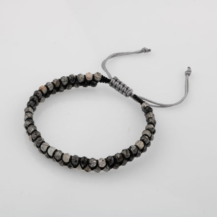 Rutilli Kuvars 3-4 mm Çift Sıra Doğal Taş Bileklik – Unisex El İşçiliği
