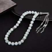 Mavi Larimar Doğal Taş Tesbih 33lük - 8mm