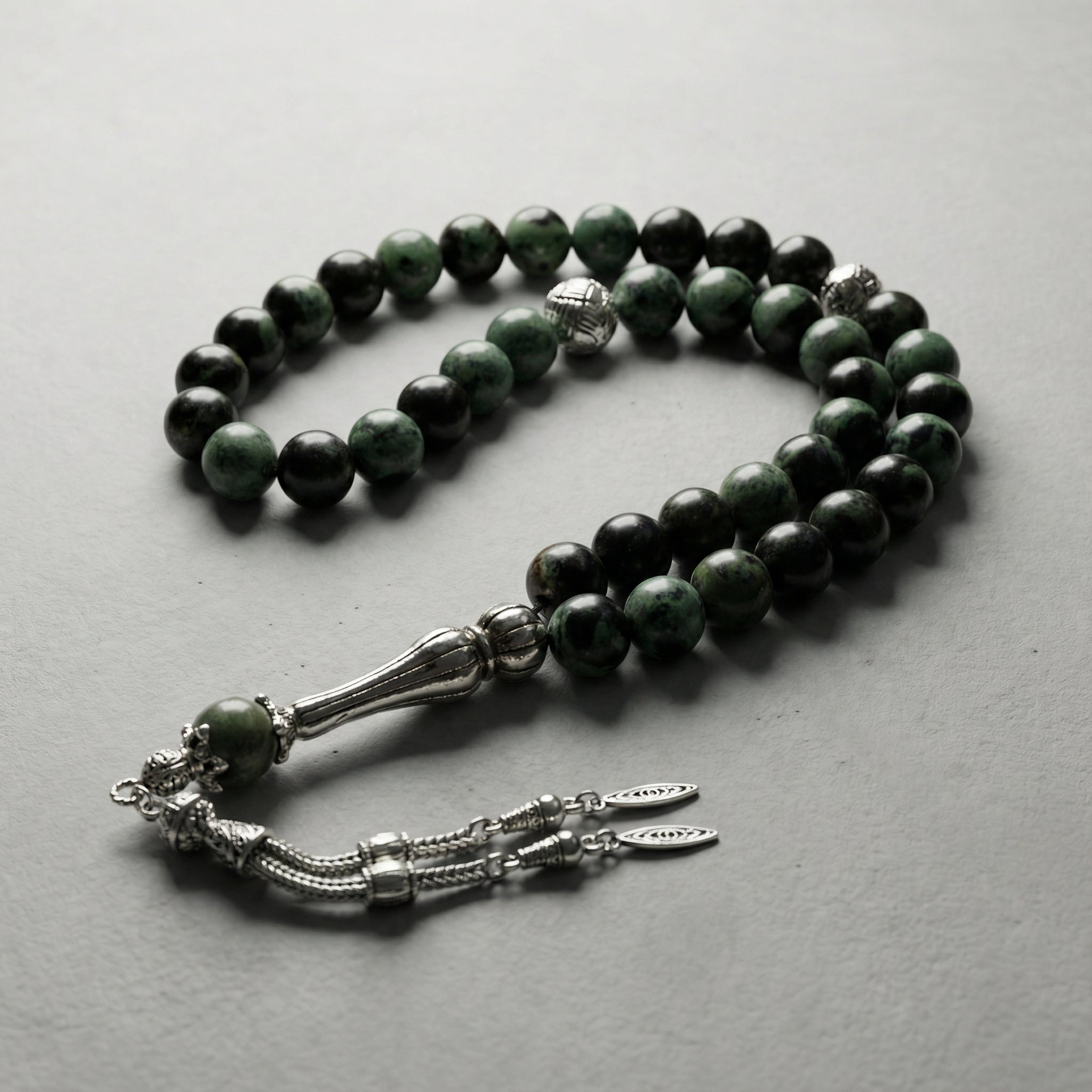 Kanbaba Jasper Doğal Taş Tesbih – 33’lük / 8 mm