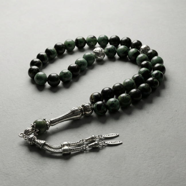 Kanbaba Jasper Doğal Taş Tesbih – 33’lük / 8 mm