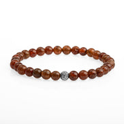 Hessonit Lal 6mm Doğal Taş Bileklik