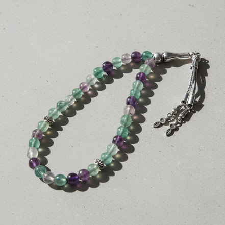 Yeşil Florit Doğal Taş Tesbih – 33’lük / 8 mm