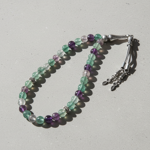 Yeşil Florit Doğal Taş Tesbih – 33’lük / 8 mm