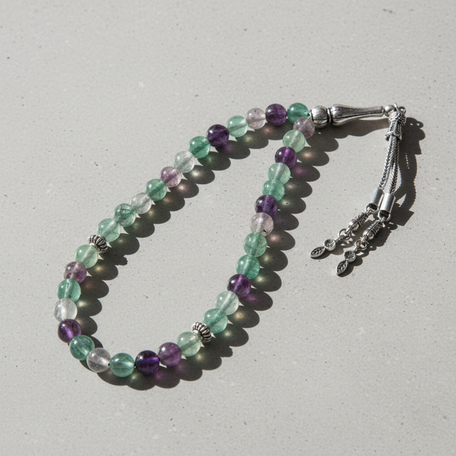 Yeşil Florit Doğal Taş Tesbih – 33’lük / 8 mm