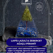 Lapis Lazuli & Zebercet Ağaçlı Piramit
