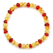 Damla Kehribar Bileklik – 4 × 7 mm | 5,3 gr | 18 cm