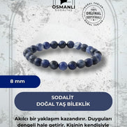 Sodalit 8mm Doğal Taş Bileklik