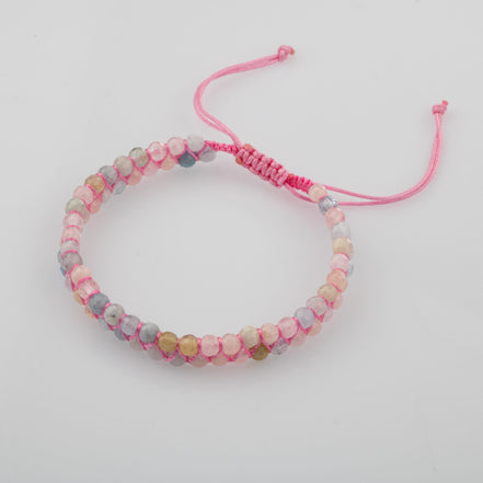 Helidor 3-4 mm Çift Sıra Doğal Taş Bileklik – Unisex El İşçiliği