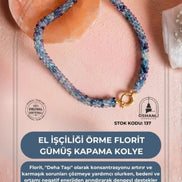 El İşçiliği Örme Florit Gümüş Kapama Kolye (SK:137)