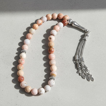 Opal Pembe Doğal Taş Tesbih – 33’lük / 8 mm