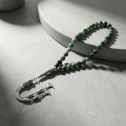 Anyolit (Ruby Zoisite) Doğal Taş Tesbih – 33’lük / 6 mm