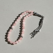 Pembe Kuvars (Gül Kuvars) Doğal Taş Tesbih – 33’lük / 8 mm
