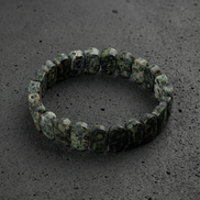 Yeşil Jasper Doğal Taş Geniş Kesim Bileklik (Rolex Stil)