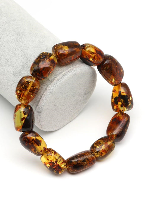 Damla Kehribar Bileklik – 13 × 15 mm | 25 gr | 18 cm