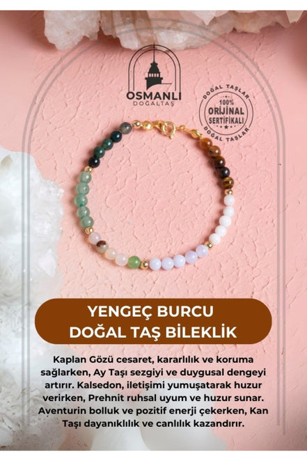 Yengeç Burcu Doğal Taş Bileklik